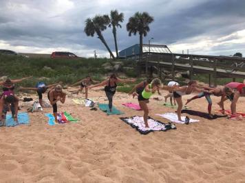 beach yoga