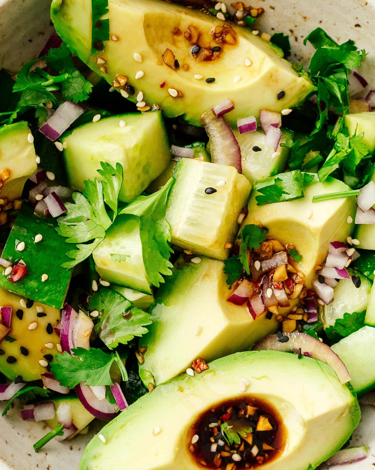 Cucumber Avocado Salad | www.iamafoodblog.com