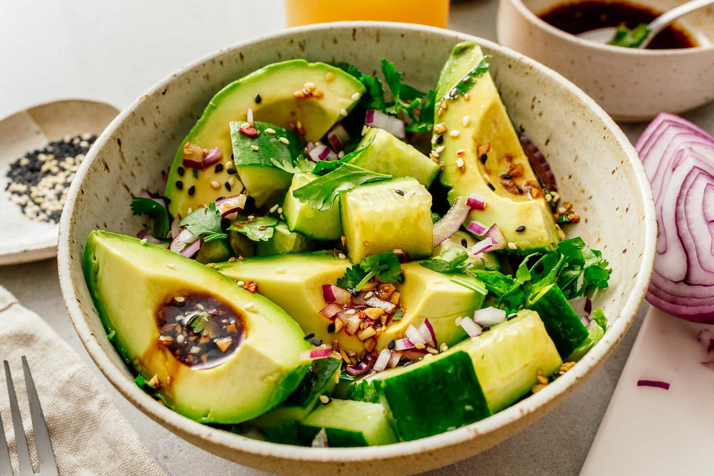 Cucumber Avocado Salad | www.iamafoodblog.com