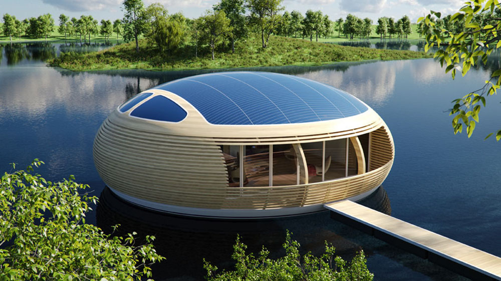 floating off grid home