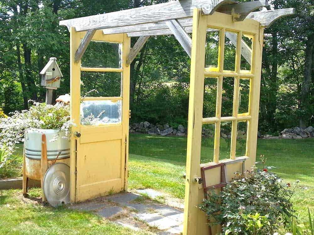 Arbor from recycled doors