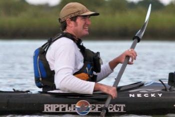 Chris Kelley Of Ripple Effect In A Kayak On The Water In Flagler County, FL