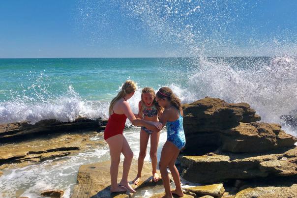 coquina rocks beach washington oaks