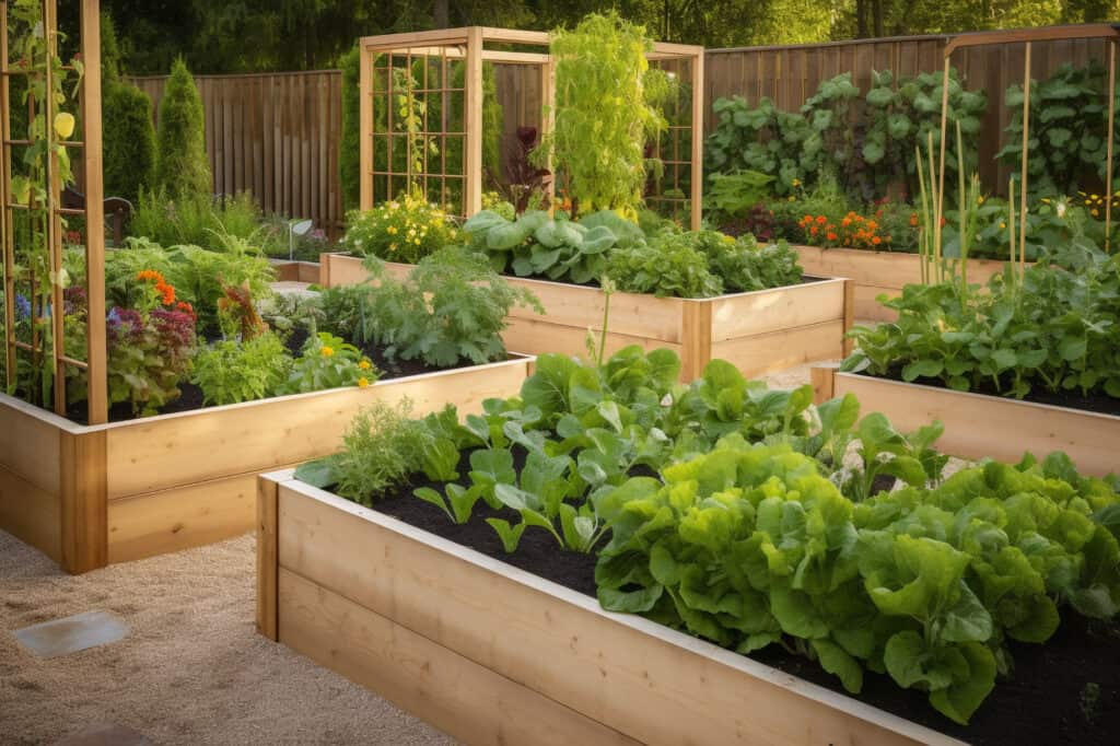 wood raised garden beds