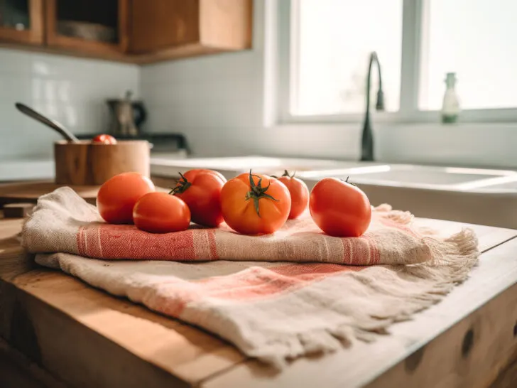 tomatoes on a countertop