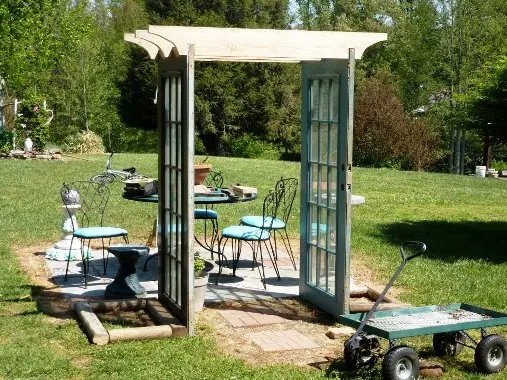 Pergola made with doors