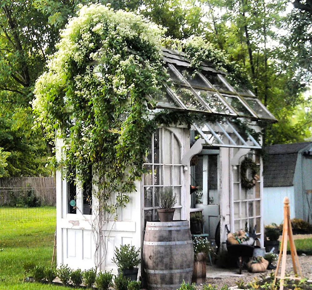 Greenhouse made with old windows