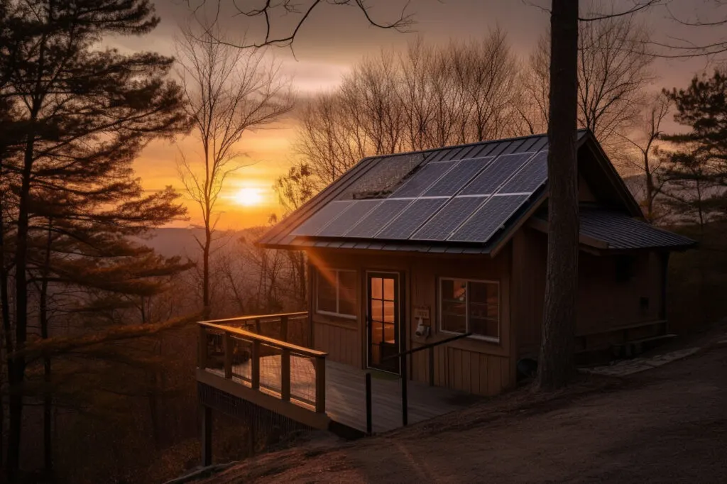 solar cabin with deck