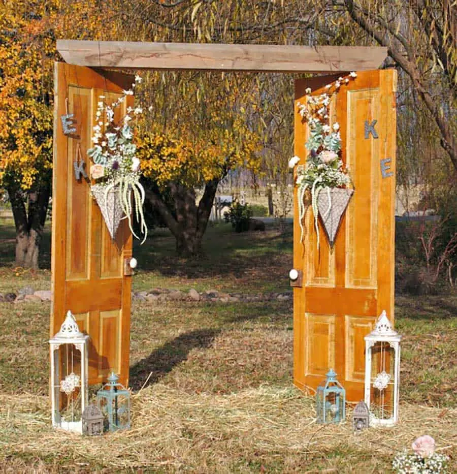 Repurposed garden arbor